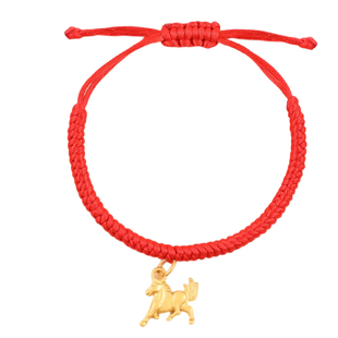 生肖马手链男女2026本命年轻奢高级感红绳带马元素红色小金马手绳