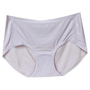 彩田花仙子内裤女冰丝石墨烯一片式无痕中腰速干抗菌高腰纯色薄夏