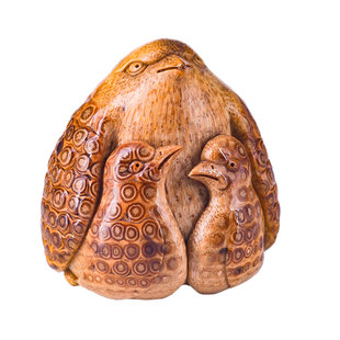 一物一拍精品竹雕张念超本工雕刻母爱摆件竹根雕文玩把件收藏送礼