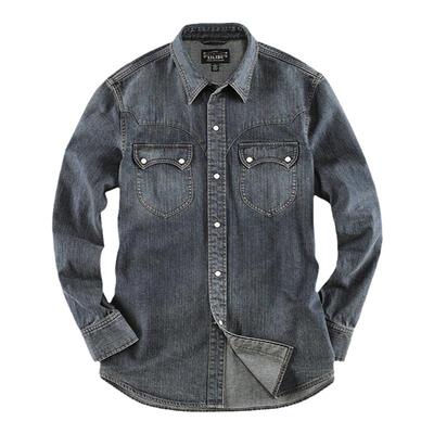 西里布阿美咔叽西部经典牛仔衬衫