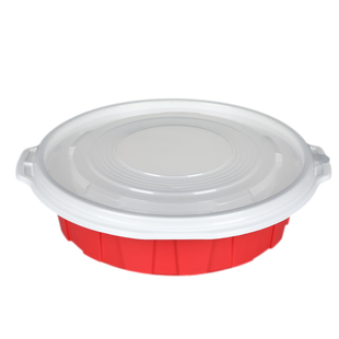 一次性龙虾酸菜鱼打包盒2500/3000ml超大圆形带盖外卖盆火锅餐盒