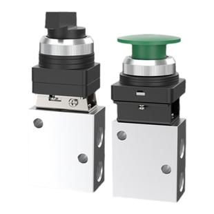 气动机械阀JM二位三通07手动控制阀06按钮式旋钮式滚轮式气缸开关