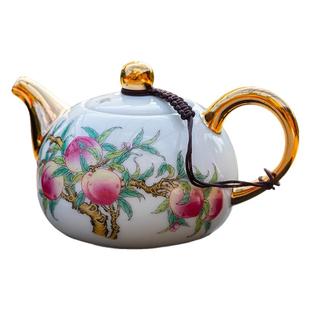 景德镇官方陶瓷功夫茶具套装中式粉彩泡茶茶壶品茗主人杯组合送礼