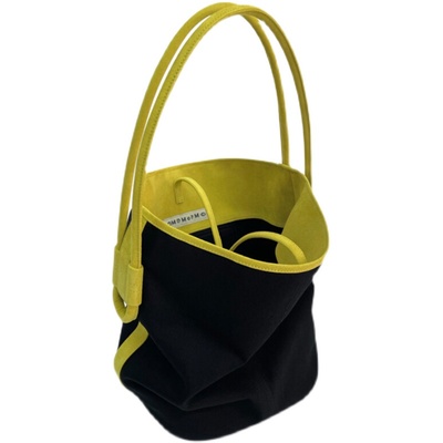 小众大容量撞色水桶包百搭