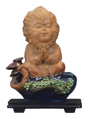 石湾公仔陶瓷猴子摆件灵猴献瑞