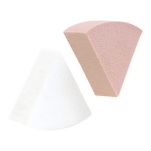 爱物极物三角皮面海绵粉扑干湿两用粉底精准遮瑕不吃粉便携腮红扑