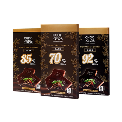 CHOCZERO零巧纯脂黑巧克力3盒装