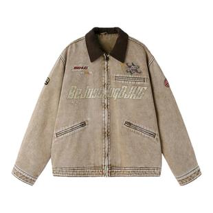BJHG不计后果美式巴恩风夹克外套男士生款秋冬卡其色工装棒球服女