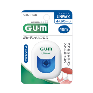 进口全仕康GUM拜德乐膨胀牙线不含蜡40米 水蓬松清牙缝 清洁牙缝
