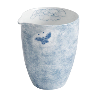 叁旬手绘蝶恋花公道杯陶瓷家用匀杯茶海大容量分茶器功夫茶具配件