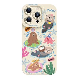 可爱适用iPhone14pro萌系苹果15手机壳13手机套镜头防摔12海狮和海獭11超薄11pm全包8plus软壳x女生xr高级感