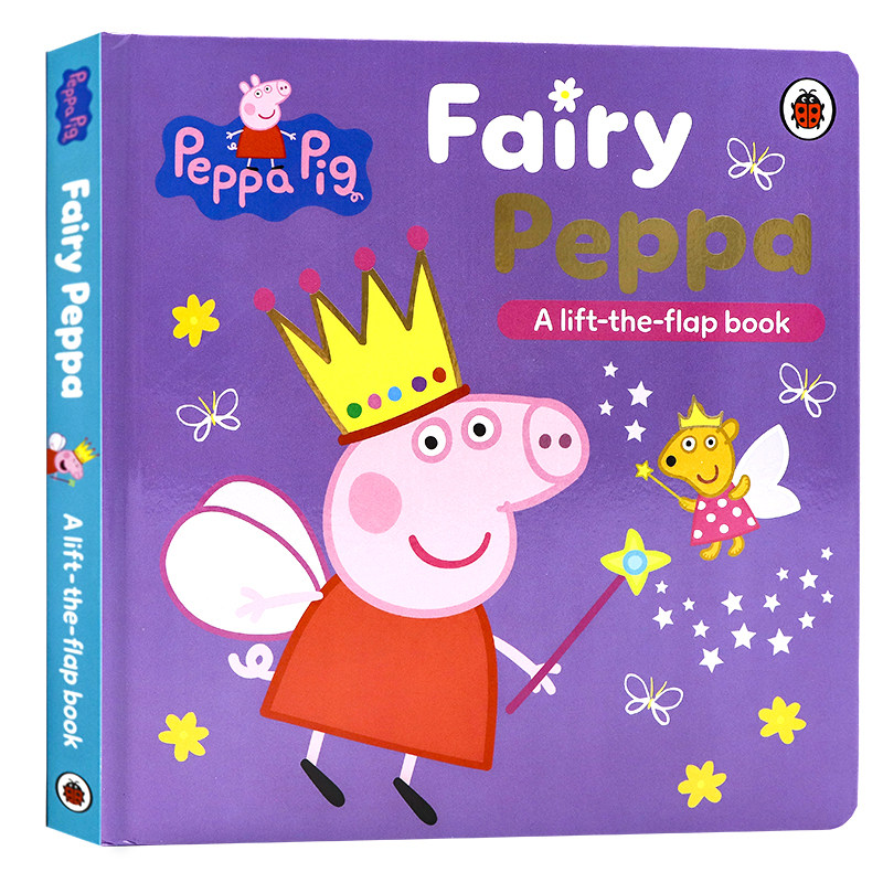 小猪佩奇的童话英文原版 Peppa Pig Fairy Peppa A Lift the Flap Book 精装纸板翻翻书 儿童英语启蒙认知 互动睡前图画故事书