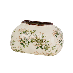 清新繁花福袋纸巾盒陶瓷客厅抽纸盒创意高级感餐巾纸盒茶几装饰品