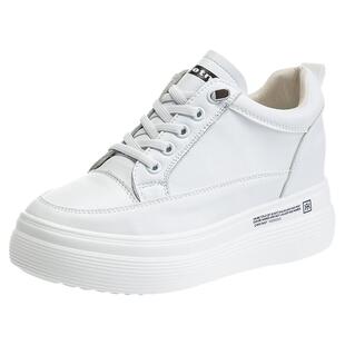 真皮软底小白鞋女2026新款春季百搭不累脚内增高女鞋小码休闲单鞋