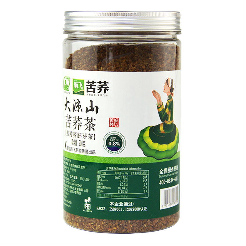 苦荞茶四川大凉山茶罐装航飞