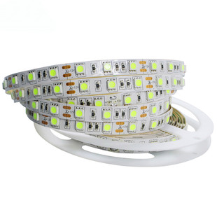 高亮12V冰蓝灯带5050LED软灯条冰蓝色3528贴片海洋蓝户外防水灯带