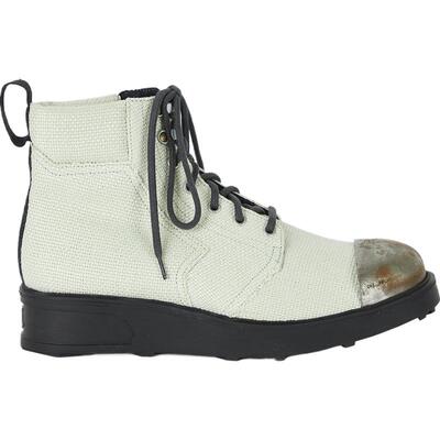 OBJECTS IV LIFE 男仿旧棉麻混纺帆布踝靴