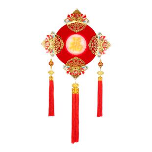 2025春节新款 灯光福字高档中国结 绒面国潮创意新年客厅挂饰送礼