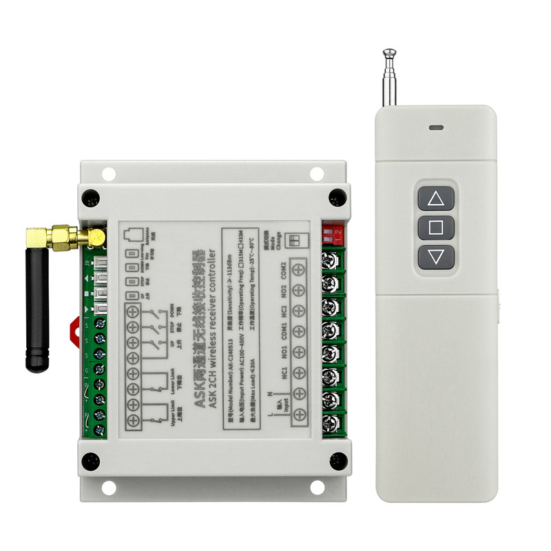 220V 380V12V-48V宽电压工控两路遥控开关 水泵 电机电源智能遥控