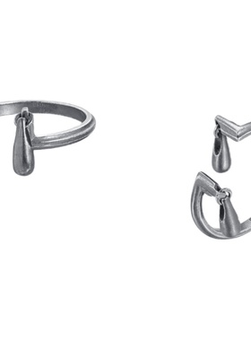 荆棘水滴开口戒指情侣小众设计师