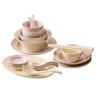 漫时光碗盘套装家用陶瓷餐具碟国庆节高颜值碗具釉下彩乔迁礼盒装