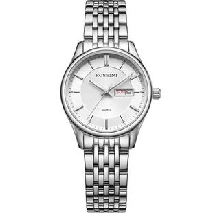 罗西尼手表女简约正品石英表防水女士腕表双历女表618574