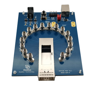 QSFP28 MCB测试板100G夹具 112G光模块治具 EVB 5G模块写码评估板