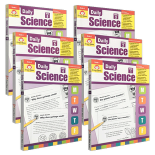 Evan-Moor Daily Science TE 每日练习系列科学完整版 美国加州教辅 evanmoor英文原版进口书科学 理解力创造逻辑性练习一到六年级