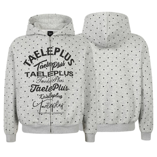 期望Studio美式复古波点字母印花连帽卫衣女春秋宽松风休闲外套