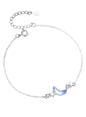 女水晶925银日系免费刻字手链