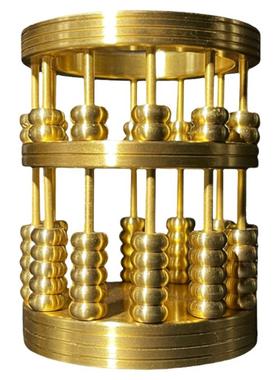 慈风阁铜算盘笔筒摆件