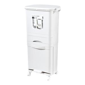 日本厨房垃圾桶家用双层高款免弯腰专用干湿分类大号大容量可移动