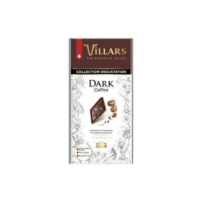 瑞士Villars咖啡脆黑巧克力排块