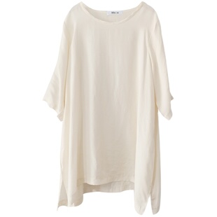 福利入~ Miss原创设计纯色铜氨丝上衣宽松简约百搭大气款