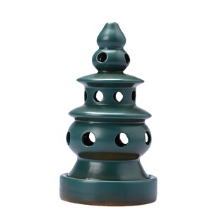 复古陶瓷三潭印月2小时盘香薰炉家用檀沉香倒流香塔炉器中式摆件
