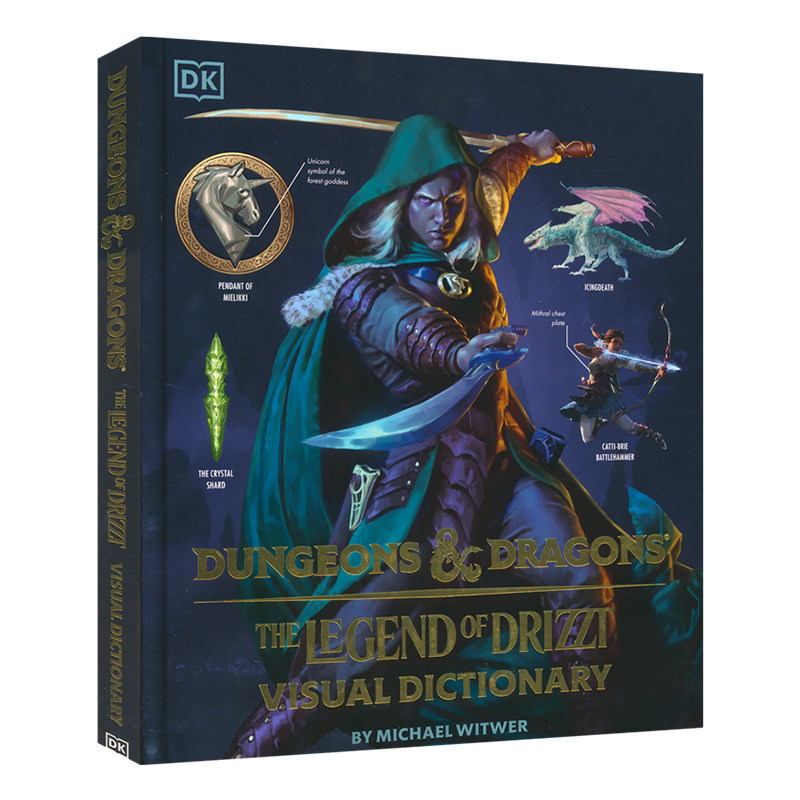 DK Dungeons & Dragons The Legend of Drizzt Visual Dictionary 龙与地下城 崔斯特传奇视觉艺术指南 英文原版进口图书