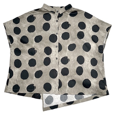 陆与山屿UMA风设计款波点衬衫