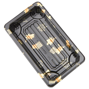 网红一次性金叶寿司打包盒 刺身军舰专用外卖便当盒子商用包装