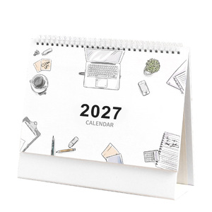商务简约台历2027年新加厚18个月