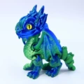 12cm Blue-Green Devil Dragon