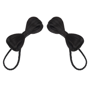 儿童汉服假发包古风蝴蝶结假发发饰盘发发髻古装女童日常垫发发型