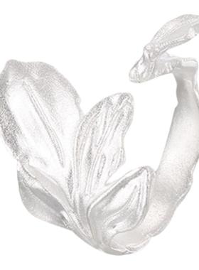 羽毛戒指纯银韩国女性