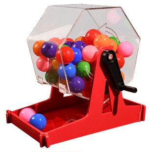 滚桶式手动摇号机摇奖箱选号摇奖机幸运转盘50型4CM球顺摇新品