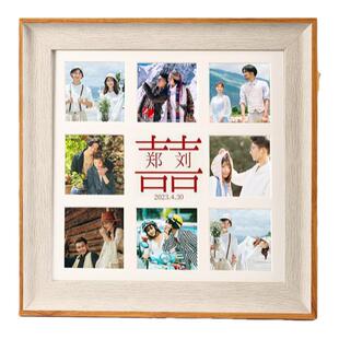 九宫格相框摆台洗照片做成相册定制diy拼图情侣打印纪念册挂墙9