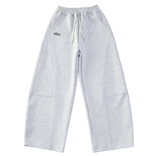 女童加绒裤子秋冬2025新款冬装女孩时尚休闲儿童冬季针织弯刀卫裤