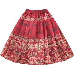 女童马面裙秋冬装2025新款洋气儿童新中式半身裙小女孩改良汉服裙