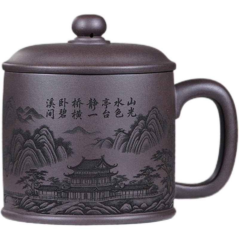 特大号紫砂杯宜兴办公杯原矿茶杯