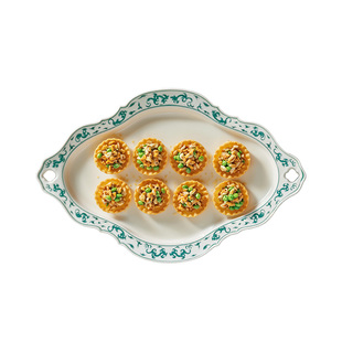 高档酒店会所旦形盘陶瓷椭圆创意个性凉菜冷菜异形网红餐具摆盘子