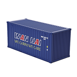 WAN HAI海运1:30物流集装箱模型玩具笔筒名片盒仿真创意礼品摆件