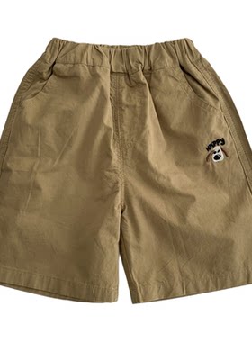 男童夏季纯棉休闲卡通棉布短裤